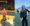 Side by side photo of Cadence when she was young, probably 7 or 8, standing with a Chicago Bulls jersey on in the middle of the MN Timberwolves court. On the other side, is her current day, working at an SDSU Football game.