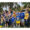 Carolyn Poss and 10+ members of her extended family, smiling for a photo all dressed in Jackrabbit gear.