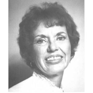 Black and white photo of Maxine Wilcox