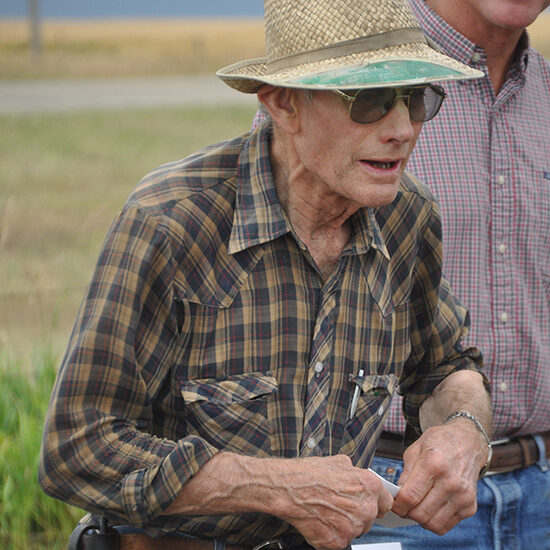 Recent colored photo of Klingbeil, standing in a field looking off into the distance.