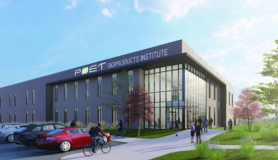 Rendering of the POET Bioproducts Institute