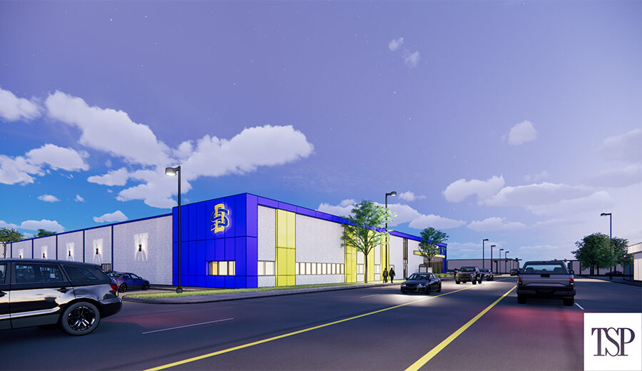A rendering of the exterior of the SDSU Metro Center on Minnesota Avenue in Sioux Falls.