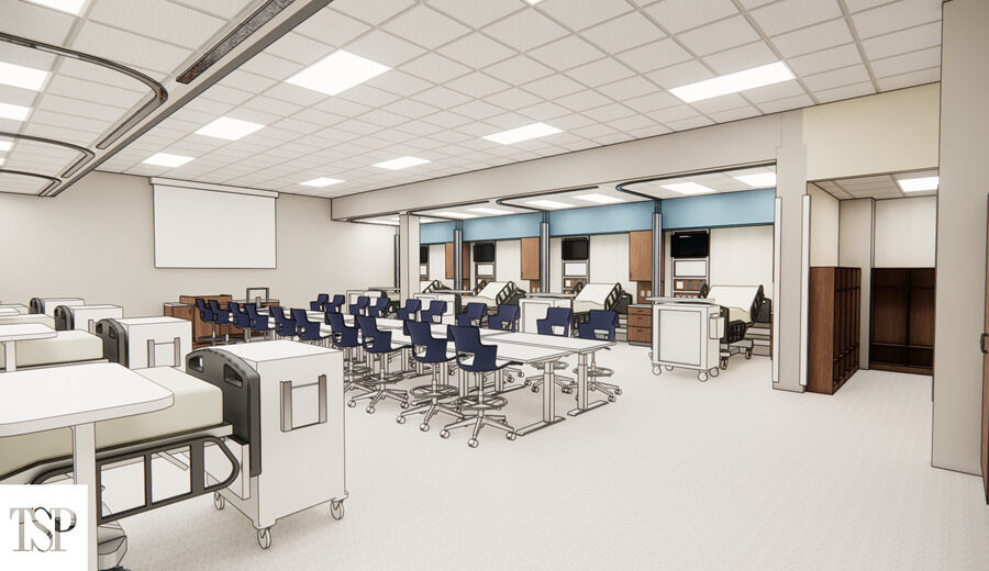 A rendering of the skills lab space of the SDSU Metro Center in Sioux Falls.